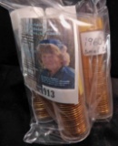 1960 D, 71 P, 71-S, & 74 S Gem BU Rolls of Lincoln Cents.