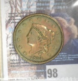 1834 U.S. Large Cent, VG.