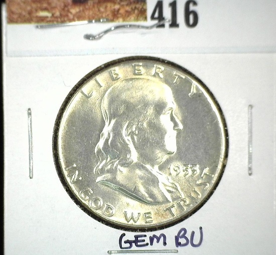 1953 P Franklin Half Dollar, BU.