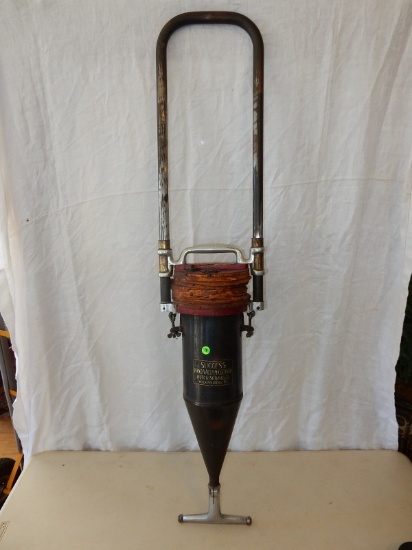 Rare and very unique! hand pump (pre-electric) household vacuum cleaner, "Success" metal cylinder st