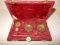 Antique Pocket Apothecary / gold Scale, with mounting screw onto lid, felt covered, cond G-VG almost