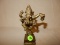Unique Bronze? / brass Ganesh Elephant God Dancing With 4 hands Statue on base, no maker's mark note