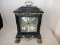 linden Westminster quartz mantel clock with brass claw feet, cond VG, untested