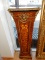 Amazing Vintage Louis XV Style Plant Stand / pillar with inlay floral design, bronze accents, labele