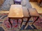 3 piece French style inlay nesting tables, with bronze accents, cond G-VG slight discolor on tops, c