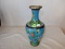 Bice Chinese cloisonne vase with floral design, cond VG, stamped CHINA in base
