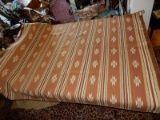 Massive Native American Navajo blanket with earth tone colors, purchased at a trading post many year