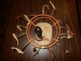 Wonderful Native American Eskimo Yupik Spirit Mask Alaska, hand carved, cond G-VG a few items loose,