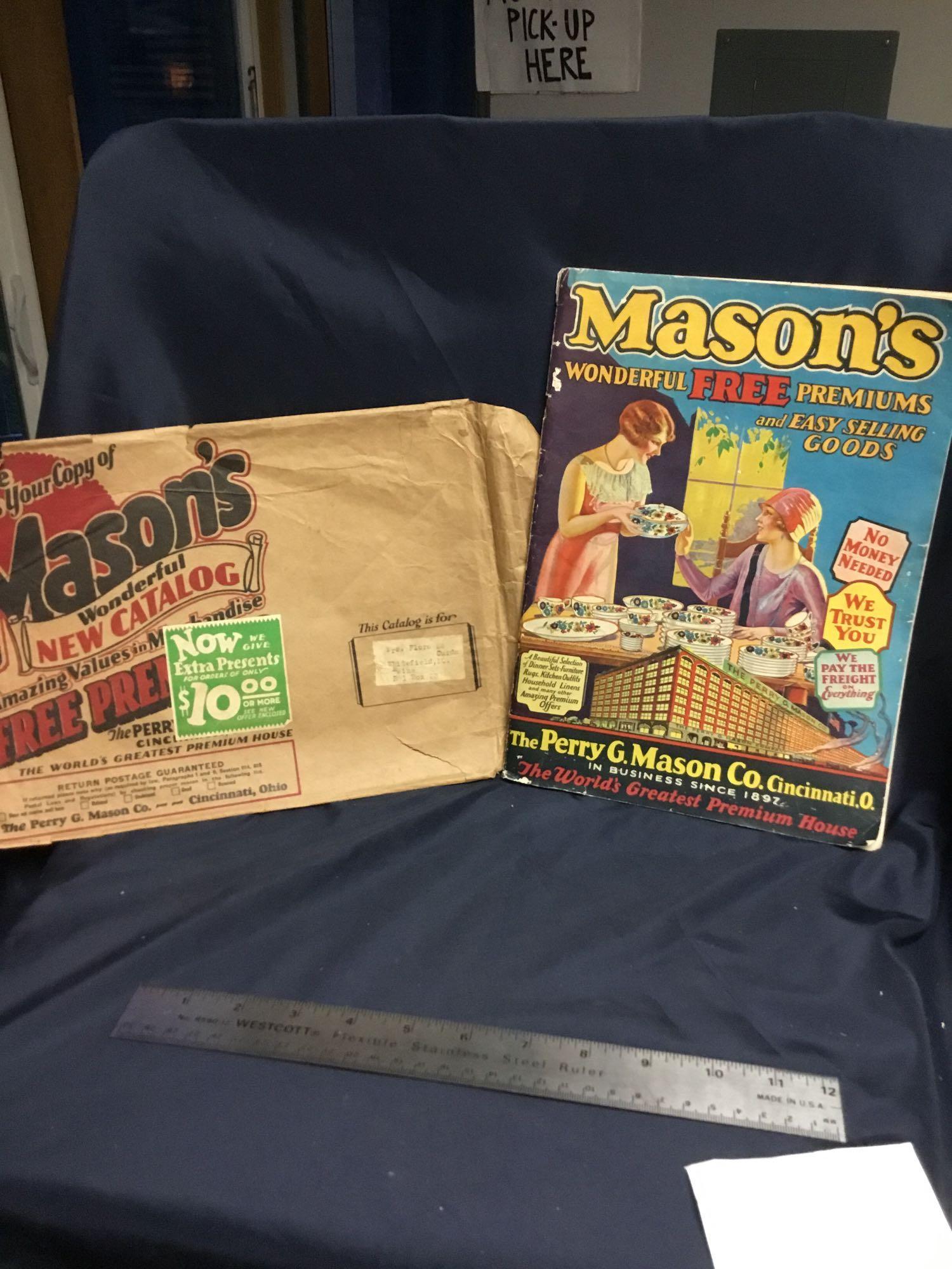 Masons wonderful new catalog 1920's with mailing Proxibid