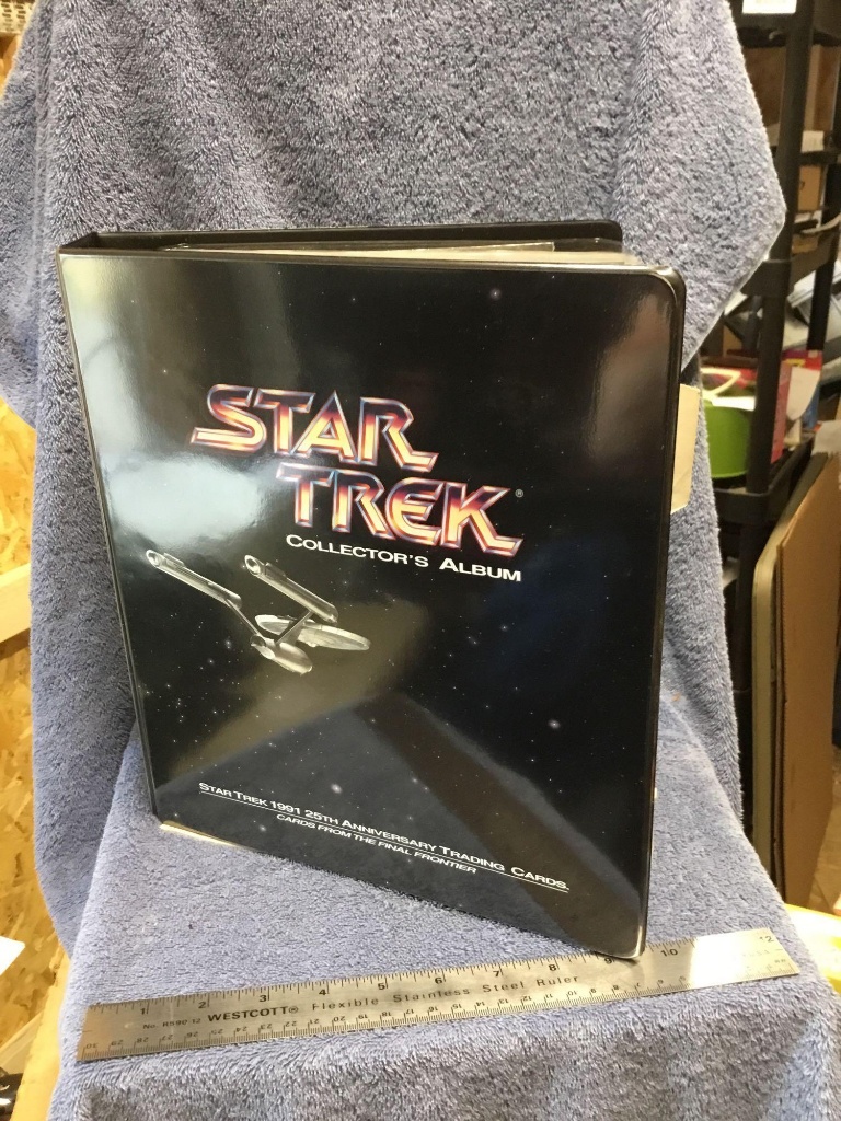 Vintage star trek collectors album 1991 25th anniversary trading cards with  cut out models | Online Auctions | Proxibid