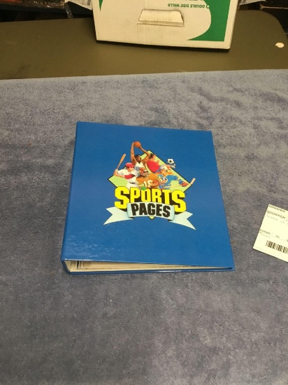 Vintage folder of sports pages