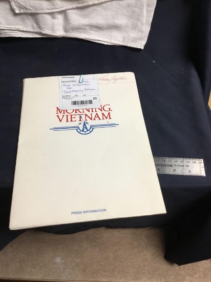 Vintage press information for movie  Good Morning Vietnam