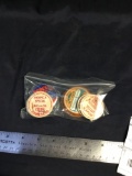 Vintage bag of hoops dairy bottle tops 18 piece +1 faith dairy