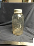 Antique ball canning jar with lid turn of the century