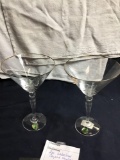 Two piece Waterford crystal martini glasses