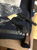 Three piece movie prop pistols plastic