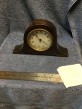 Vintage Ingraham clock company mantle clock measures 8 1/2 x 5? not working properly