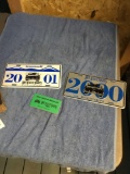 Vintage two piece hot August nights 2000 and 2001 license plates