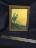 Vintage print a man on camel friend