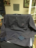 Men's golf shirt size large by which field SEOUL Paris navy blue