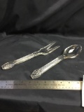 Vintage imperial glass salad fork and spoon
