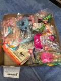 Box of happy meal bags and Barbie toy giveaway