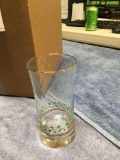 Group of six piece Arby 1987 Christmas collection glasses