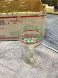 Group of eight piece 1987 Arby Christmas collector goblets