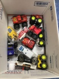 Box of vintage toy cars