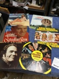 Vintage group of six piece record albums various artists vinyl in good condition