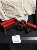Vintage ERTL diecast tractor with cart