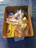 Box of collectible miscellaneous including McDonald's happy meal Fraggle rock