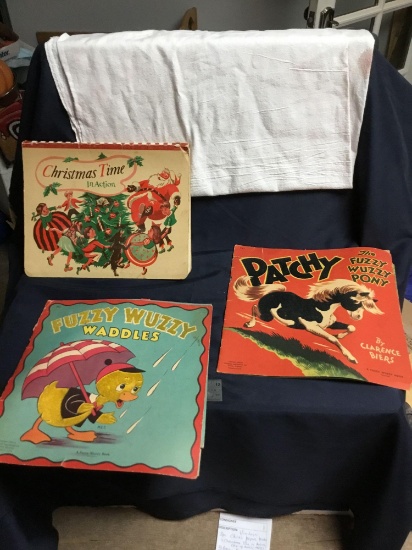 Vintage three-piece children paper books
