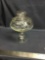 Vintage glass covered candy dish footed