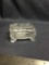 Vintage crystal trinket box has fish motif for legs measures 3 1/2 inch across