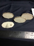 Four piece Lenox glass name plates