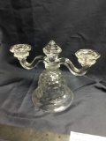 Crystal double candle stick holder