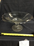 Vintage rare pineapple motif glass fruit bowl