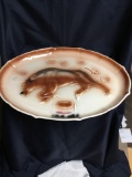 MOROCCO ceramic 20 inch serving platter handpainted underglaze embossed on bottom T119