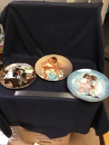 Three piece collector plates one is Betsy peace