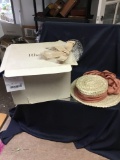 Vintage two piece women's hats in box