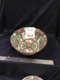 Vintage large rose medallion oriental bowl