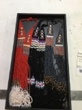 three piece Native American design beaded necklaces