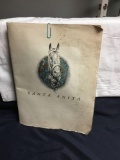 Vintage 1930s Santa Anna park brochure horse racing