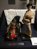 Vintage two piece Japanese dolls tall is 16 inch