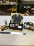 box of woody car related items to include beaded change purse