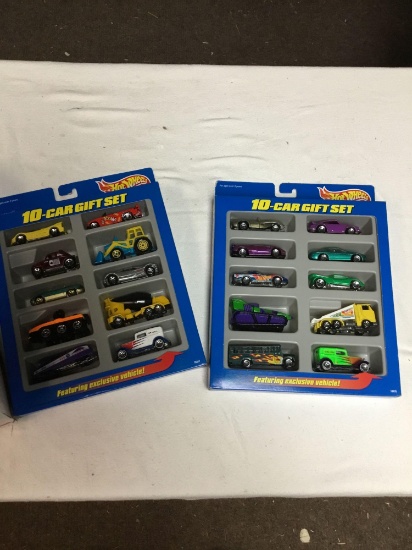 vintage 1990s two piece hot wheels 10 sets sealed