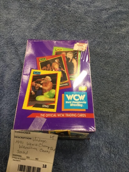 vintage 1991 world championship wrestling cards sealed