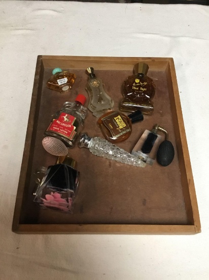 vintage collection of perfume bottles