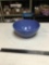 vintage rare blue pottery mixing bowl